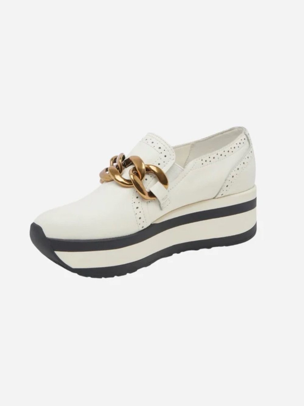 Dolce Vita Jhenee Sneaker Platform Loafer with Gold Chain Accent